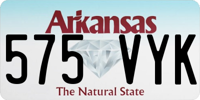 AR license plate 575VYK
