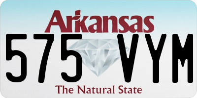 AR license plate 575VYM