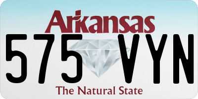 AR license plate 575VYN