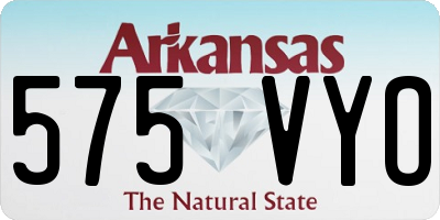 AR license plate 575VYO