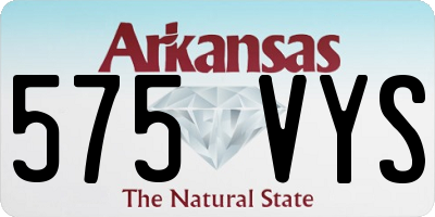 AR license plate 575VYS