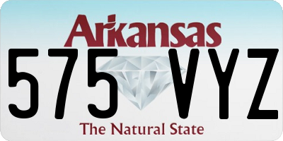 AR license plate 575VYZ