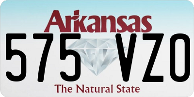 AR license plate 575VZO