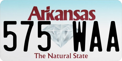 AR license plate 575WAA