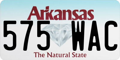 AR license plate 575WAC