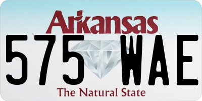 AR license plate 575WAE