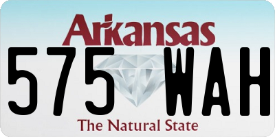 AR license plate 575WAH