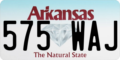 AR license plate 575WAJ