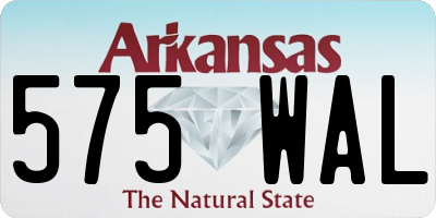 AR license plate 575WAL