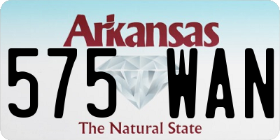 AR license plate 575WAN