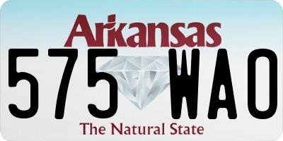 AR license plate 575WAO