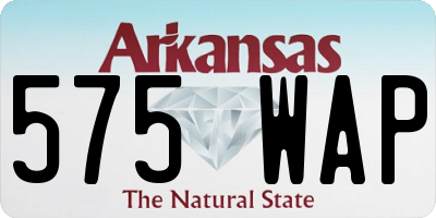 AR license plate 575WAP