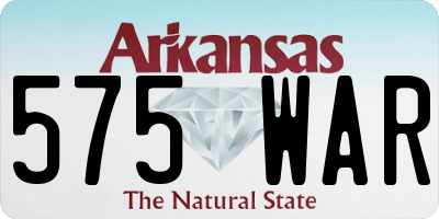 AR license plate 575WAR