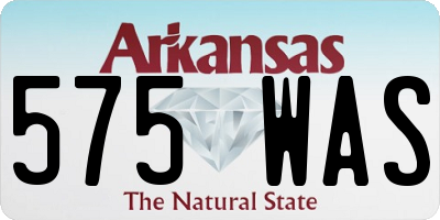 AR license plate 575WAS