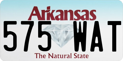 AR license plate 575WAT