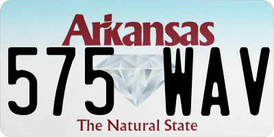 AR license plate 575WAV