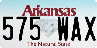 AR license plate 575WAX
