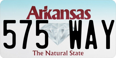 AR license plate 575WAY
