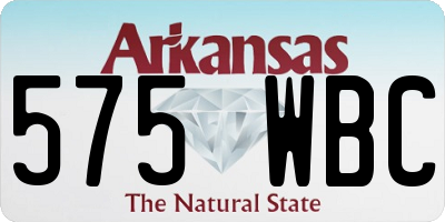 AR license plate 575WBC