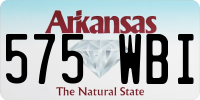 AR license plate 575WBI