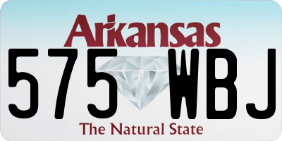 AR license plate 575WBJ