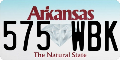 AR license plate 575WBK