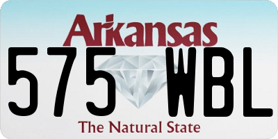 AR license plate 575WBL
