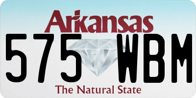 AR license plate 575WBM