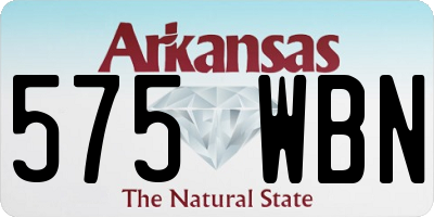 AR license plate 575WBN