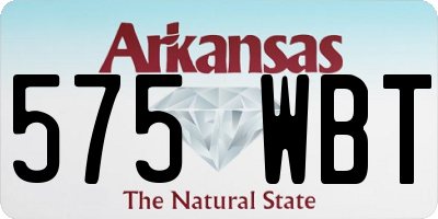 AR license plate 575WBT