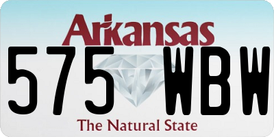 AR license plate 575WBW