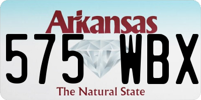 AR license plate 575WBX