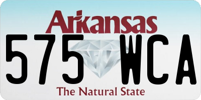 AR license plate 575WCA
