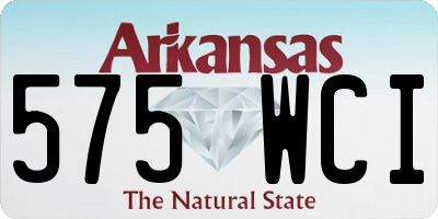 AR license plate 575WCI