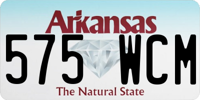 AR license plate 575WCM