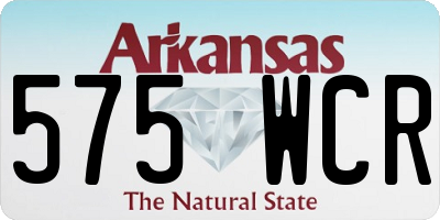 AR license plate 575WCR