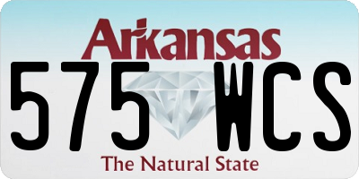 AR license plate 575WCS