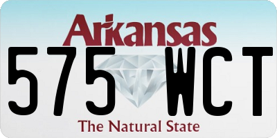 AR license plate 575WCT
