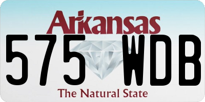 AR license plate 575WDB