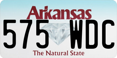 AR license plate 575WDC