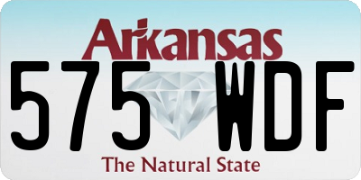 AR license plate 575WDF