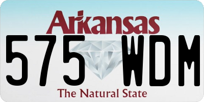 AR license plate 575WDM