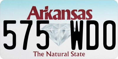 AR license plate 575WDO