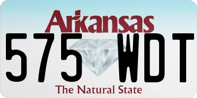 AR license plate 575WDT