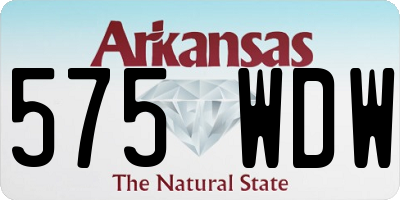 AR license plate 575WDW