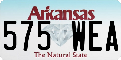 AR license plate 575WEA
