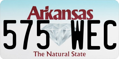 AR license plate 575WEC