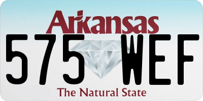 AR license plate 575WEF