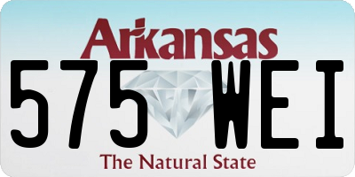 AR license plate 575WEI