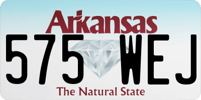 AR license plate 575WEJ